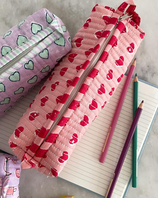 Oh My Heart Pencil Case Red