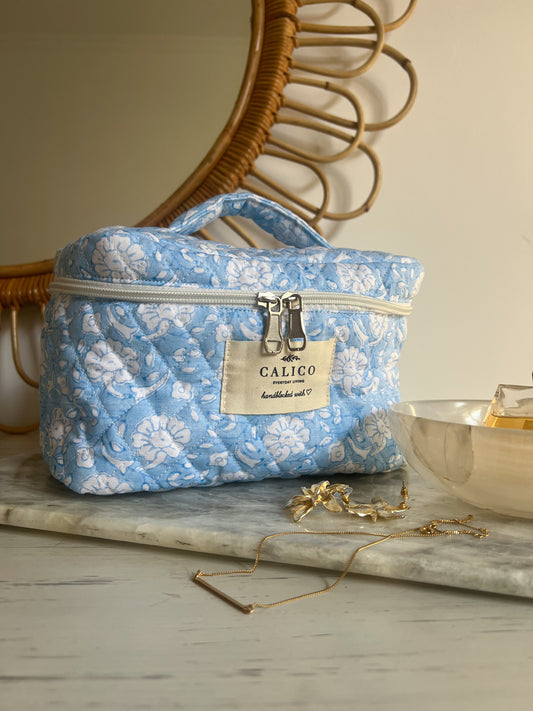 Blue Blossom Vanity Set of 3