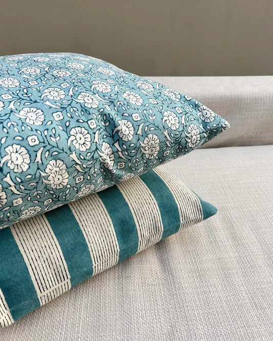 Blue Blossom Cushion Cover