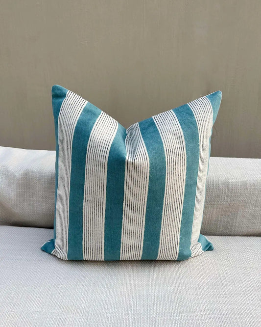Striped Blue | Cushion Cover