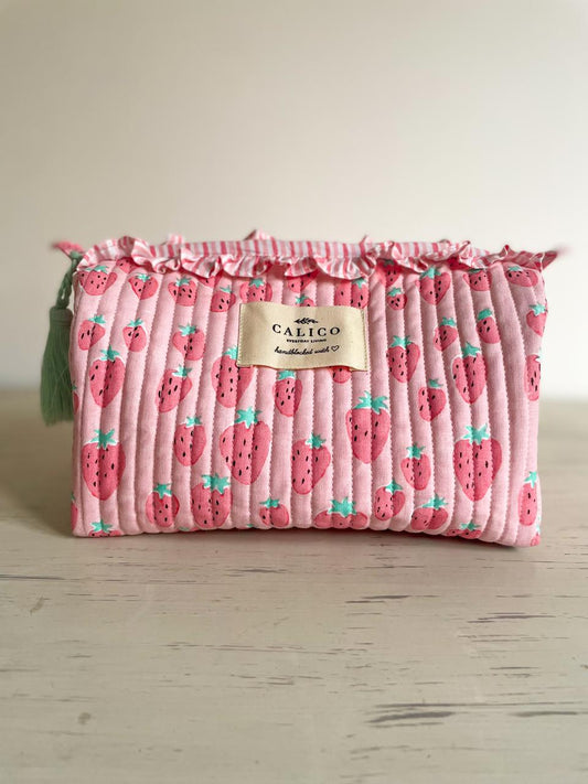 Strawberry Patch makeup bag