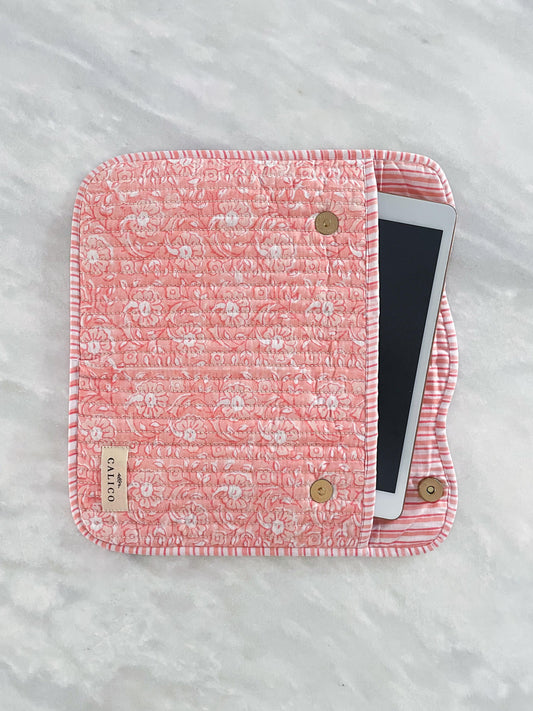 Pink blossom iPad cover