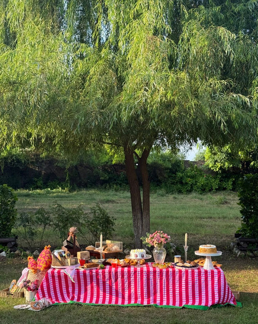 Berry Stripe Tablecloth
