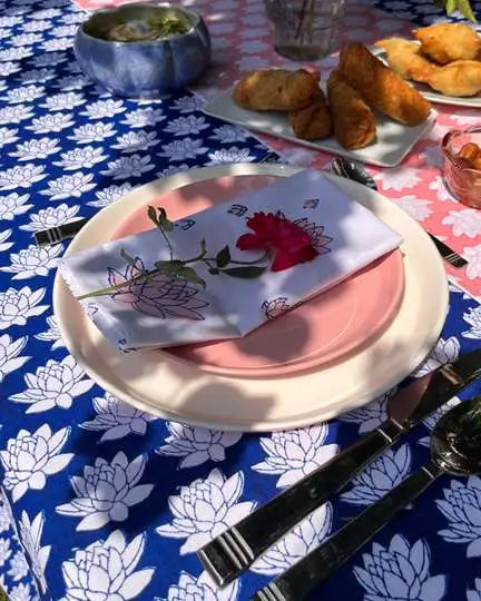 Midnight Lotus Napkin Set