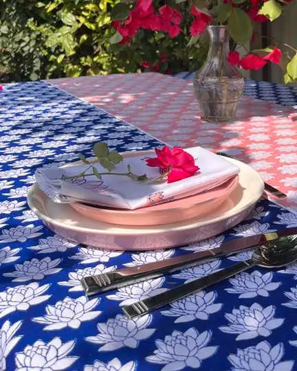 Midnight Lotus Table Runner